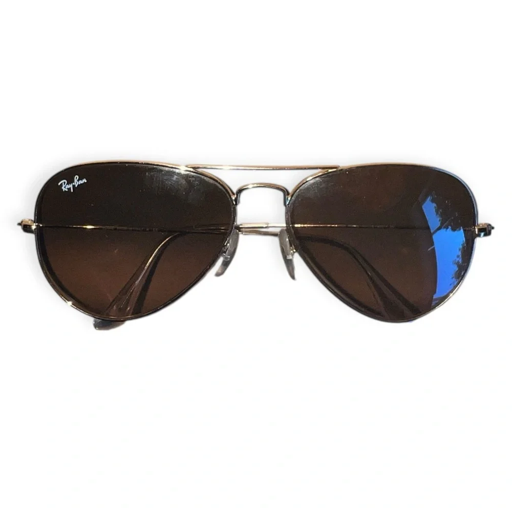 Ray-Ban Rb3025 AVIATOR CLASSIC Gradient Light Brown Gold Air Force Sunglasses OS - Picture 8 of 9